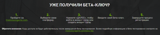 Цифровая дистрибуция - Коды для закрытого Бета-тестирования игры «TOM CLANCY’S THE DIVISION™»